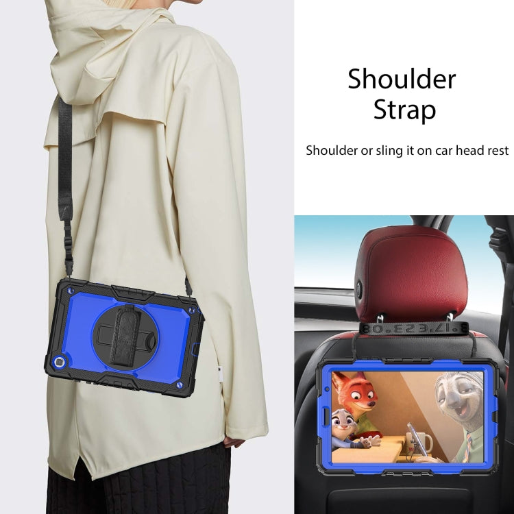 For Samsung Galaxy Tab A7 Lite T220 Silicone Hybrid PC Tablet Case with Shoulder Strap