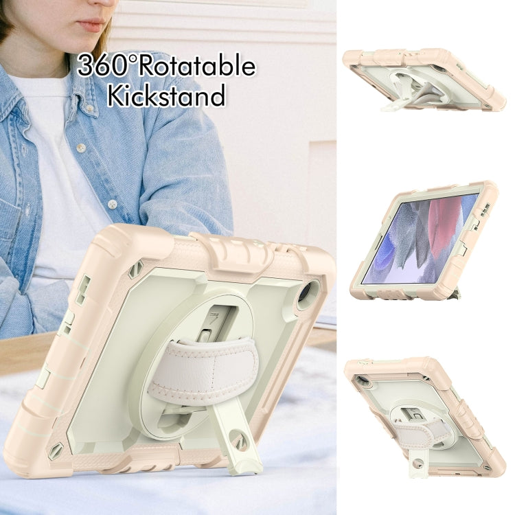 For Samsung Galaxy Tab A7 Lite T220 Silicone Hybrid PC Tablet Case with Shoulder Strap