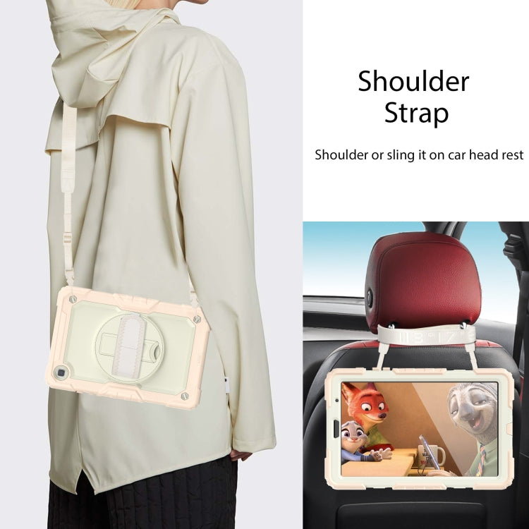 For Samsung Galaxy Tab A7 Lite T220 Silicone Hybrid PC Tablet Case with Shoulder Strap