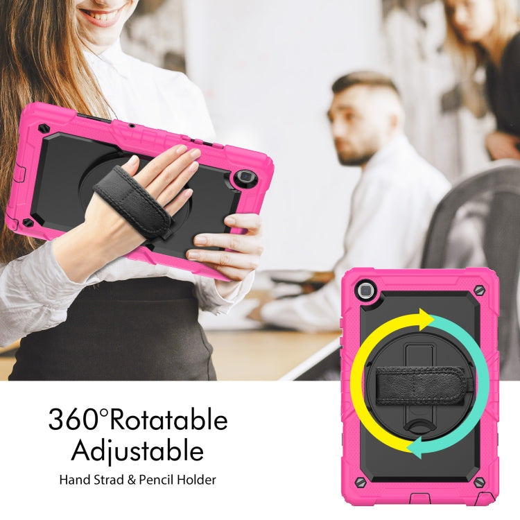 For Samsung Galaxy Tab A7 Lite T220 Silicone Hybrid PC Tablet Case with Shoulder Strap