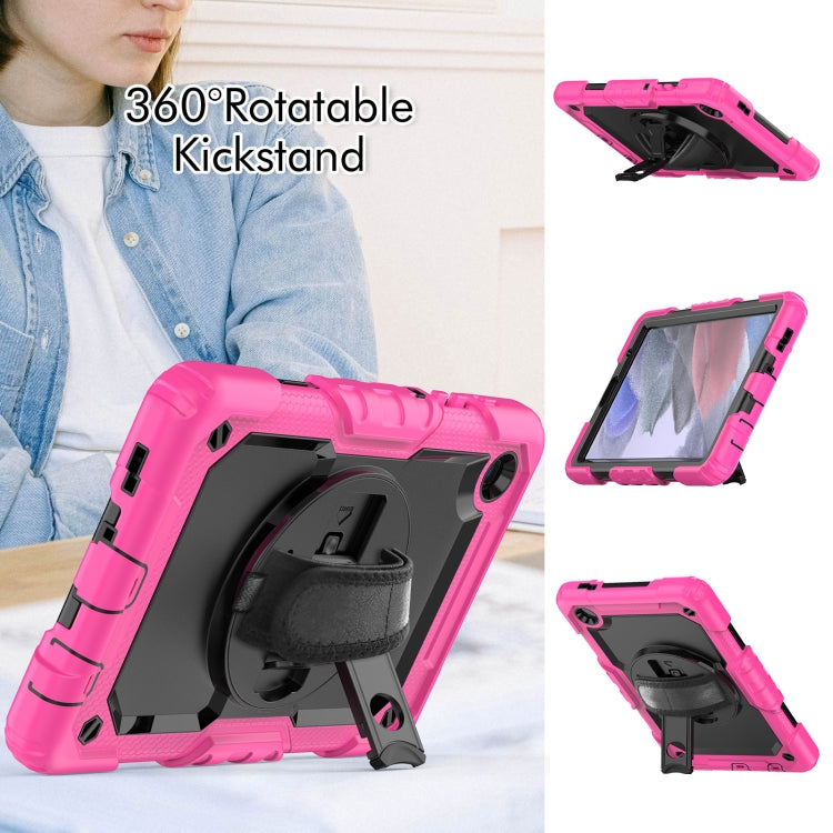For Samsung Galaxy Tab A7 Lite T220 Silicone Hybrid PC Tablet Case with Shoulder Strap