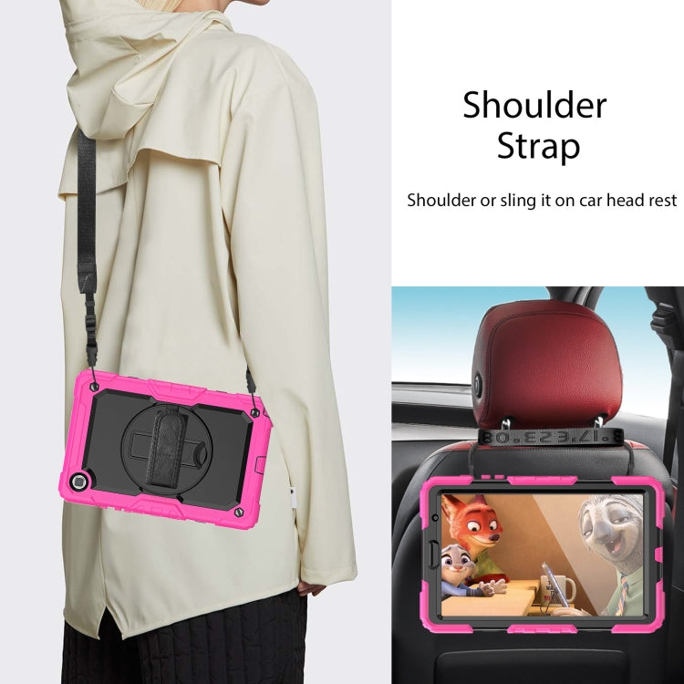 For Samsung Galaxy Tab A7 Lite T220 Silicone Hybrid PC Tablet Case with Shoulder Strap