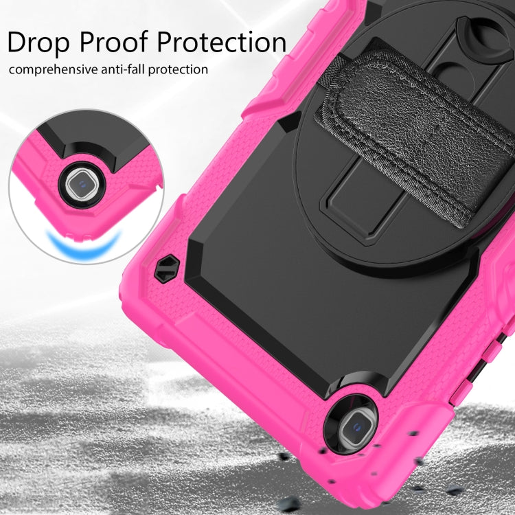 For Samsung Galaxy Tab A7 Lite T220 Silicone Hybrid PC Tablet Case with Shoulder Strap