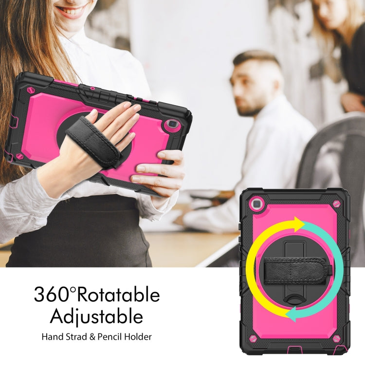 For Samsung Galaxy Tab A7 Lite T220 Silicone Hybrid PC Tablet Case with Shoulder Strap
