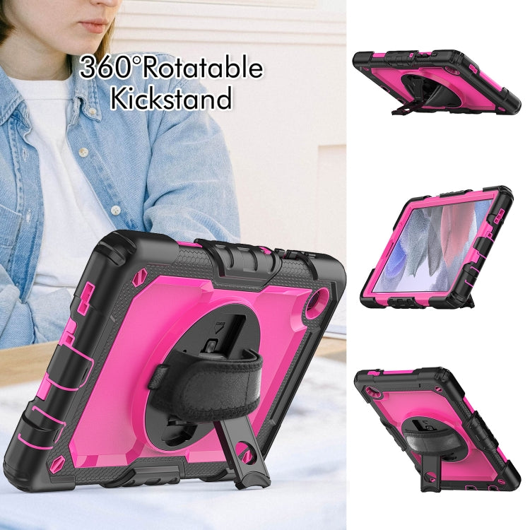 For Samsung Galaxy Tab A7 Lite T220 Silicone Hybrid PC Tablet Case with Shoulder Strap