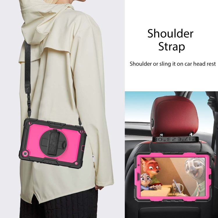 For Samsung Galaxy Tab A7 Lite T220 Silicone Hybrid PC Tablet Case with Shoulder Strap