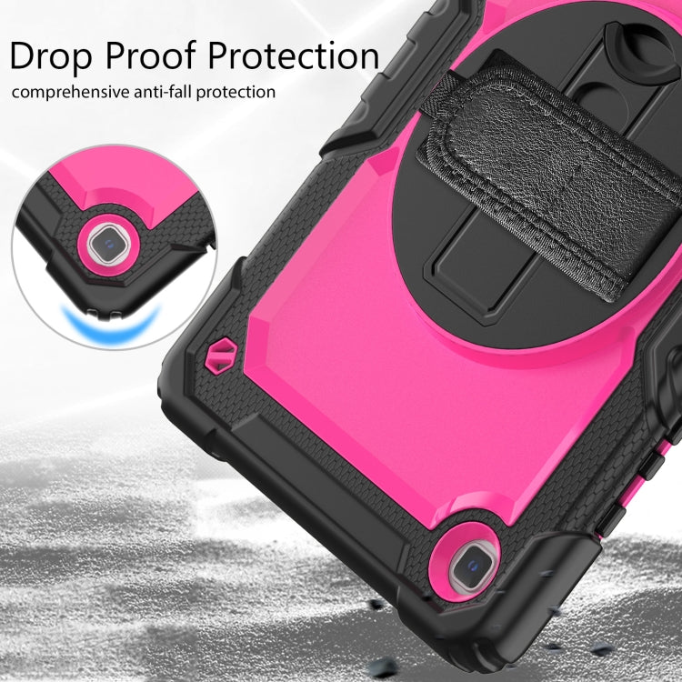 For Samsung Galaxy Tab A7 Lite T220 Silicone Hybrid PC Tablet Case with Shoulder Strap