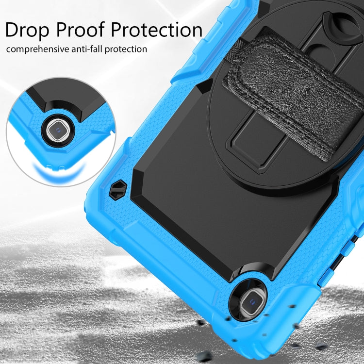 For Samsung Galaxy Tab A7 Lite T220 Silicone Hybrid PC Tablet Case with Shoulder Strap
