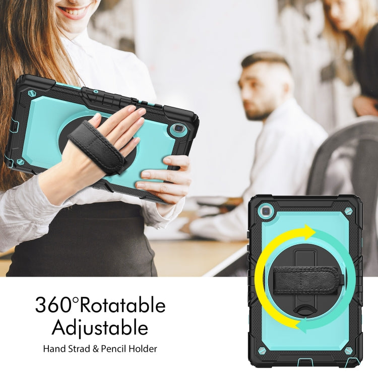 For Samsung Galaxy Tab A7 Lite T220 Silicone Hybrid PC Tablet Case with Shoulder Strap