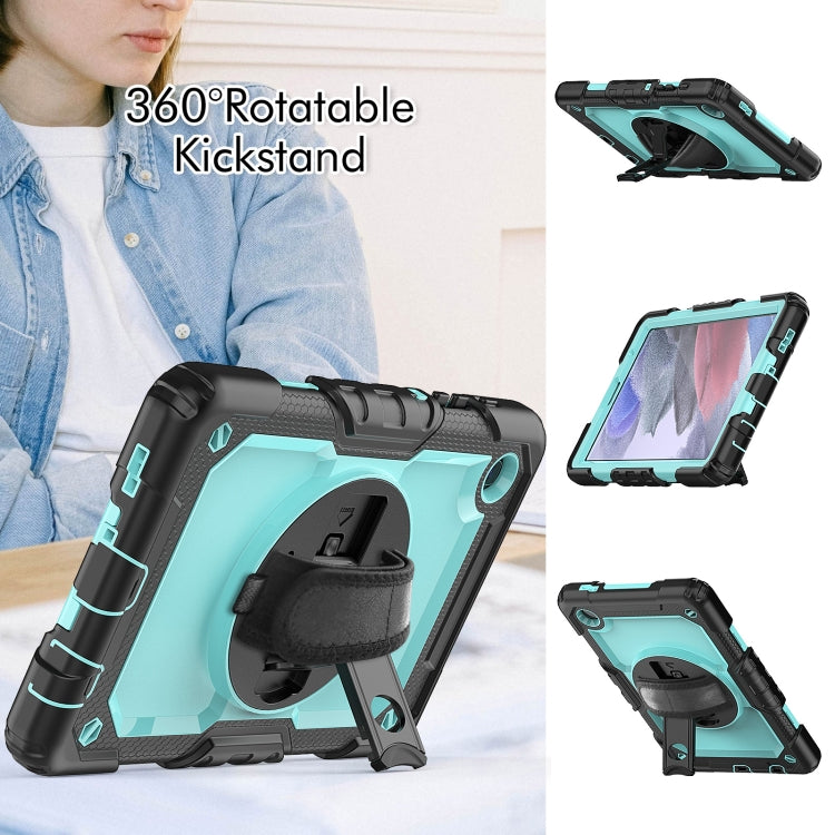 For Samsung Galaxy Tab A7 Lite T220 Silicone Hybrid PC Tablet Case with Shoulder Strap