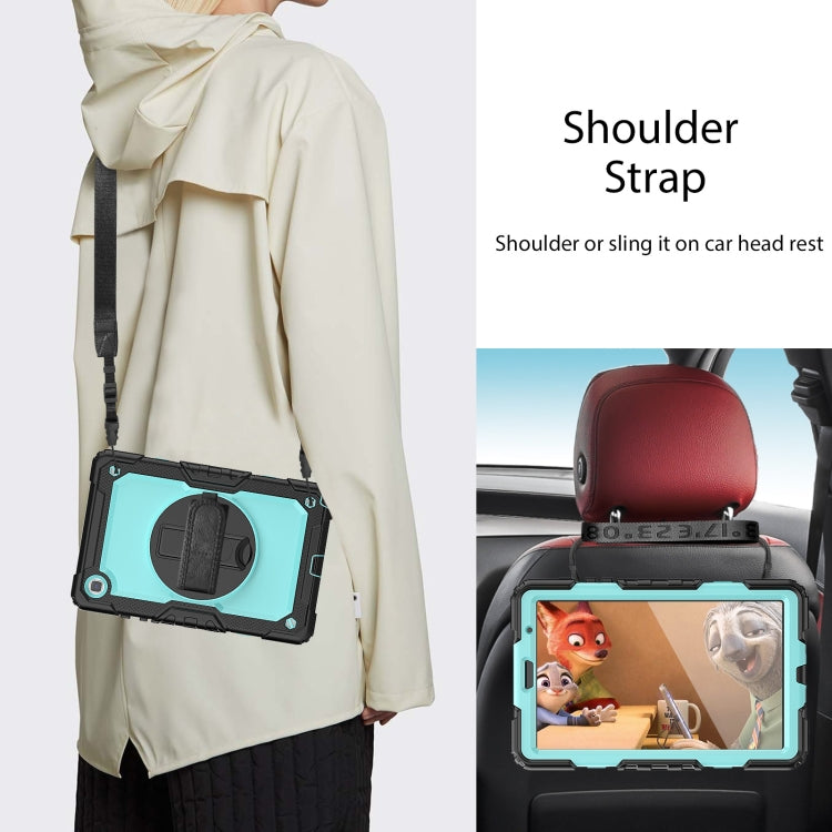 For Samsung Galaxy Tab A7 Lite T220 Silicone Hybrid PC Tablet Case with Shoulder Strap