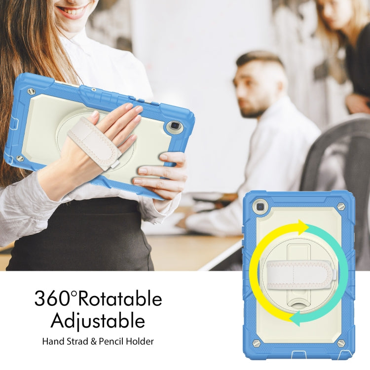 For Samsung Galaxy Tab A7 Lite T220 Silicone Hybrid PC Tablet Case with Shoulder Strap
