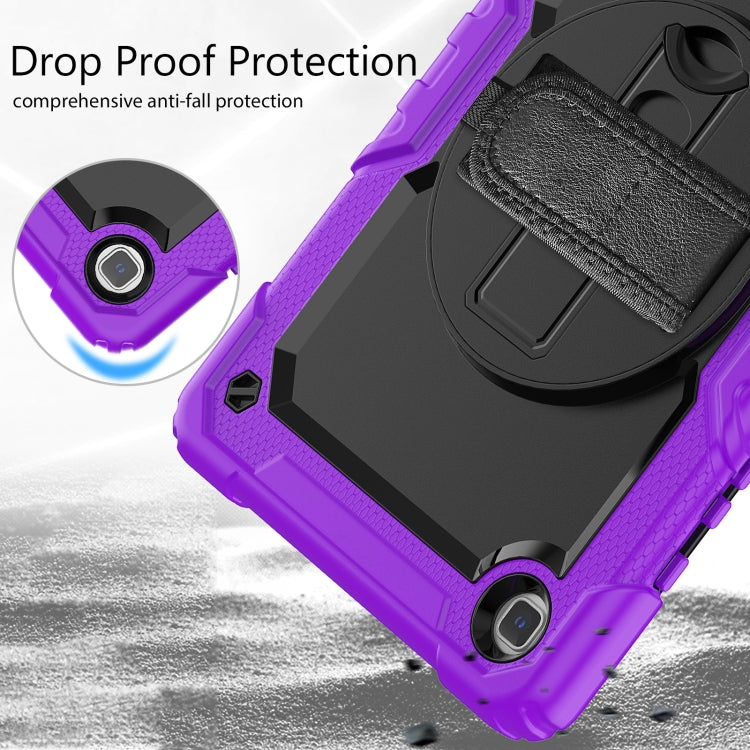 For Samsung Galaxy Tab A7 Lite T220 Silicone Hybrid PC Tablet Case with Shoulder Strap