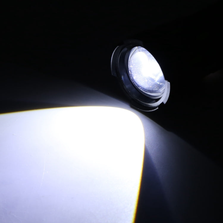 626 White Laser Wick Telescopic Zoom LED Flashlight with Fluorescent Strips - Black