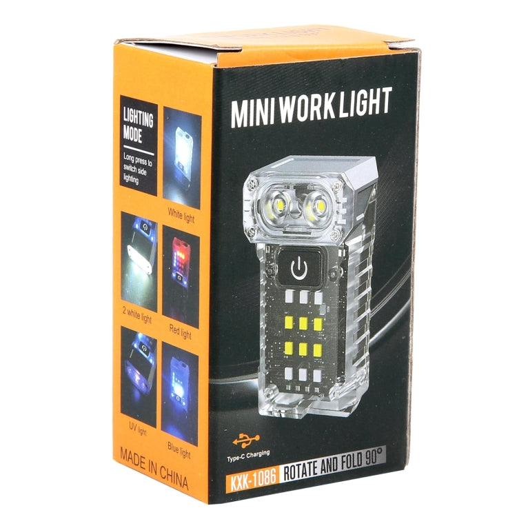 KXK-1086 Multifunctional Mini Work Light Rotation Headlight - Transparent