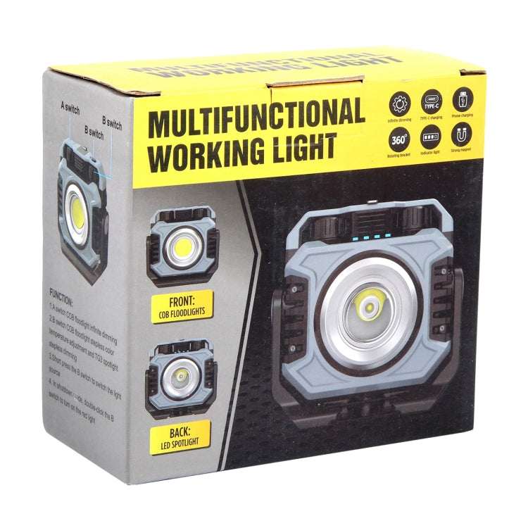 KXK-786 Multifunctional Floodlight Spotlight Outdoor Portable Working Light - Grey Black