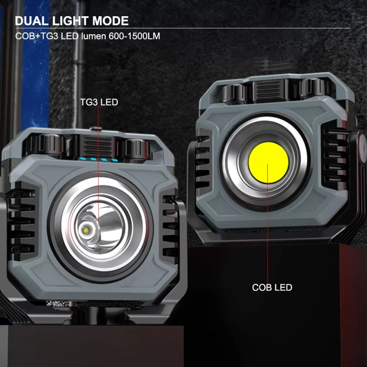 KXK-786 Multifunctional Floodlight Spotlight Outdoor Portable Working Light - Grey Black