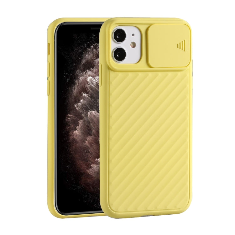 For iPhone 12 mini Sliding Camera Cover Design Twill Anti-Slip TPU Case