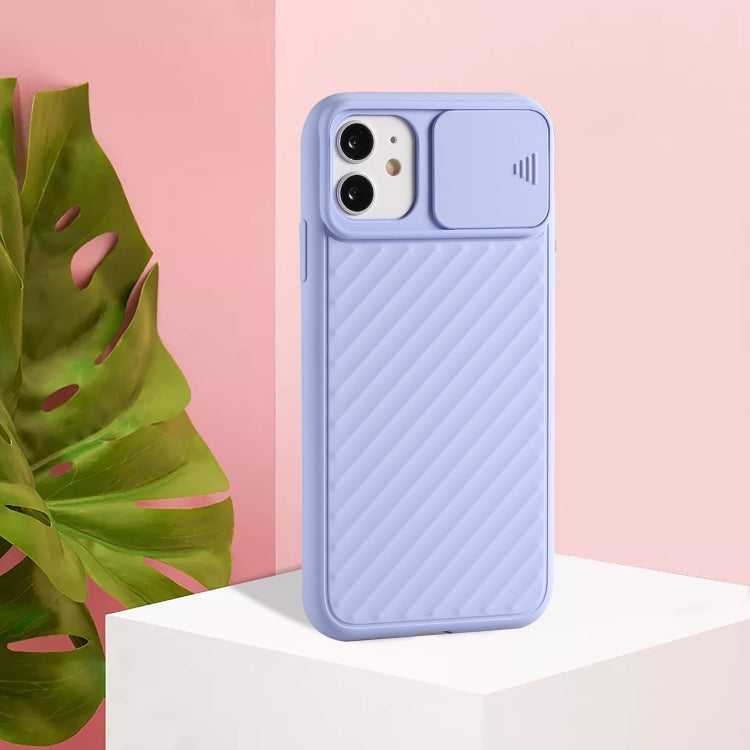For iPhone 12 mini Sliding Camera Cover Design Twill Anti-Slip TPU Case