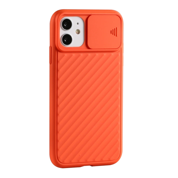 For iPhone 12 mini Sliding Camera Cover Design Twill Anti-Slip TPU Case