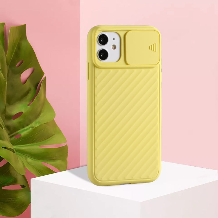 For iPhone 12 / 12 Pro Sliding Camera Cover Design Twill Anti-Slip TPU Case