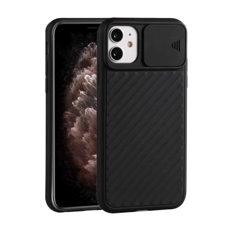 For iPhone 12 Pro Max Sliding Camera Cover Design Twill Anti-Slip TPU Case