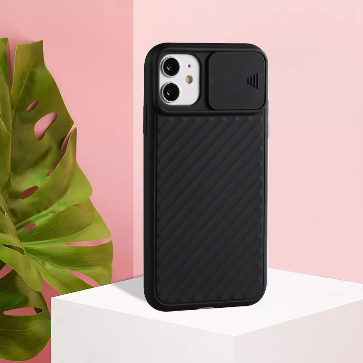 For iPhone 12 Pro Max Sliding Camera Cover Design Twill Anti-Slip TPU Case