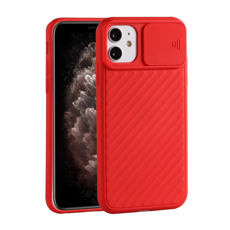 For iPhone 12 Pro Max Sliding Camera Cover Design Twill Anti-Slip TPU Case