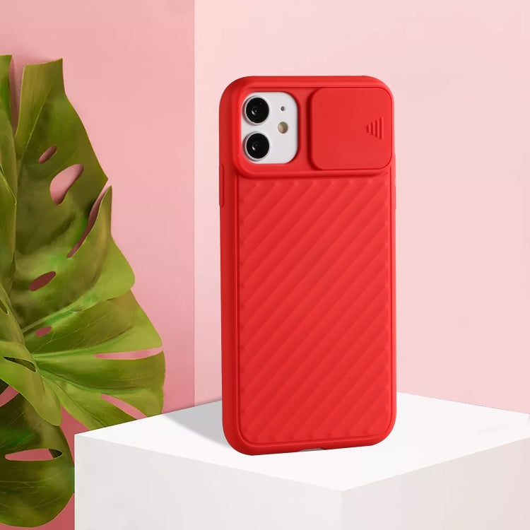 For iPhone 12 Pro Max Sliding Camera Cover Design Twill Anti-Slip TPU Case