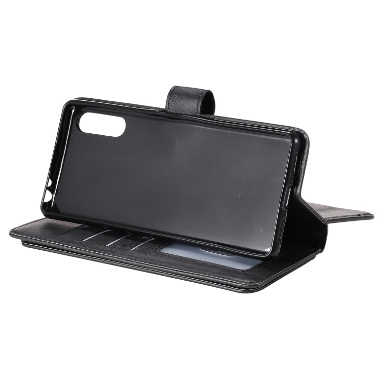 For Sony Xperia L4 Multifunctional Magnetic Copper Buckle Horizontal Flip Solid Color Leather Case with 10 Card Slots & Wallet & Holder & Photo Frame