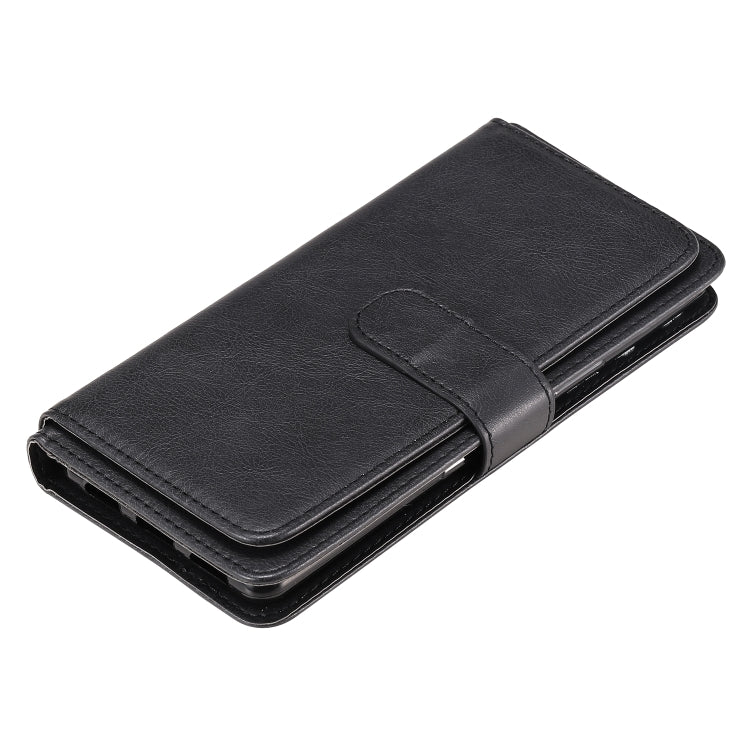 For Sony Xperia L4 Multifunctional Magnetic Copper Buckle Horizontal Flip Solid Color Leather Case with 10 Card Slots & Wallet & Holder & Photo Frame