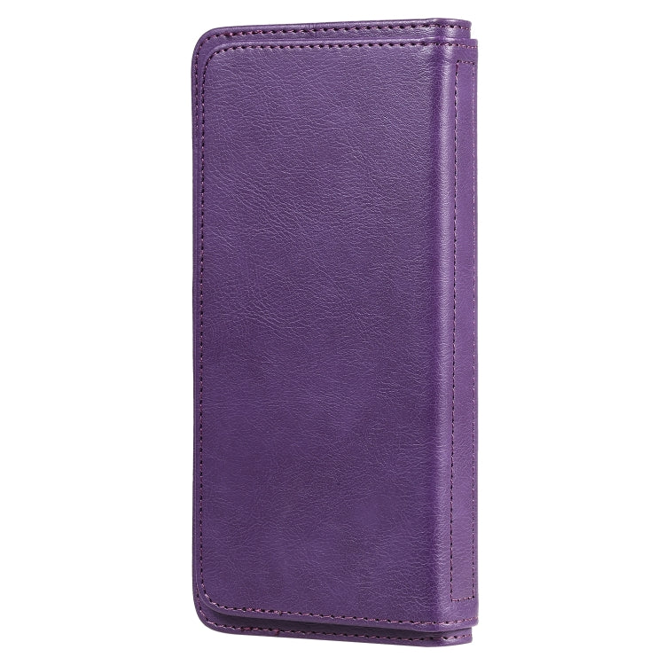 For Sony Xperia L4 Multifunctional Magnetic Copper Buckle Horizontal Flip Solid Color Leather Case with 10 Card Slots & Wallet & Holder & Photo Frame