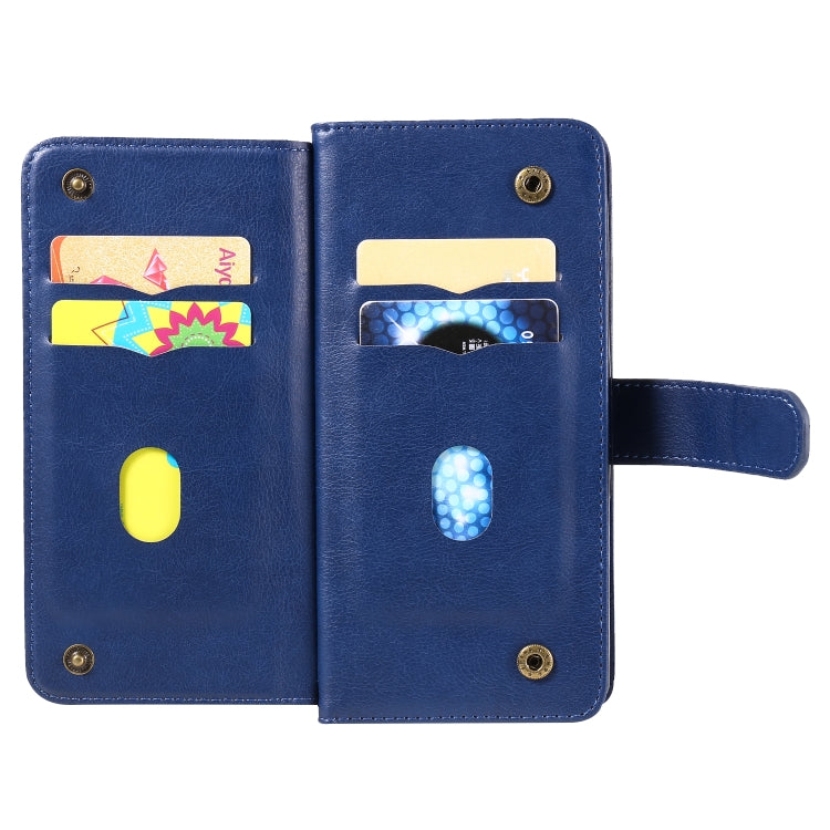 For Sony Xperia L4 Multifunctional Magnetic Copper Buckle Horizontal Flip Solid Color Leather Case with 10 Card Slots & Wallet & Holder & Photo Frame