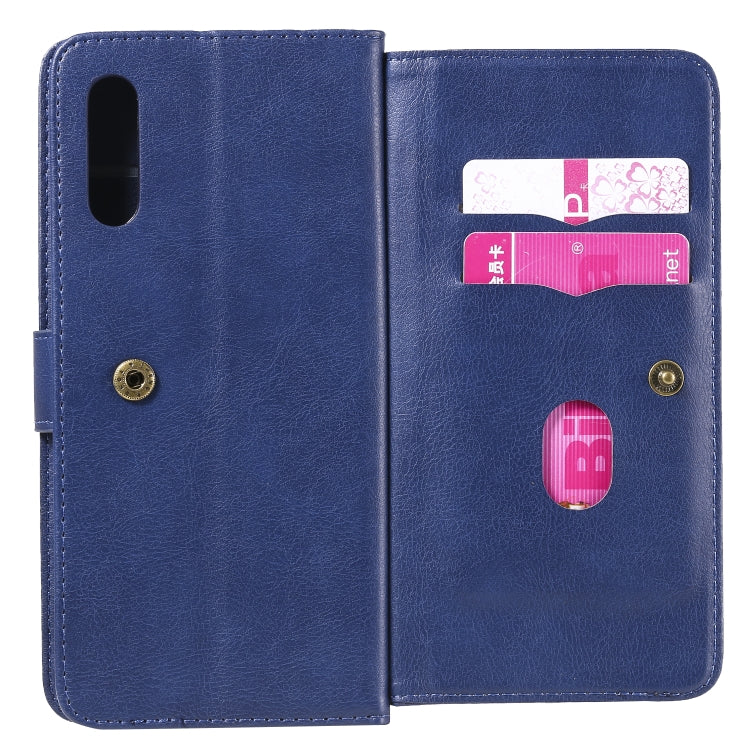 For Sony Xperia L4 Multifunctional Magnetic Copper Buckle Horizontal Flip Solid Color Leather Case with 10 Card Slots & Wallet & Holder & Photo Frame