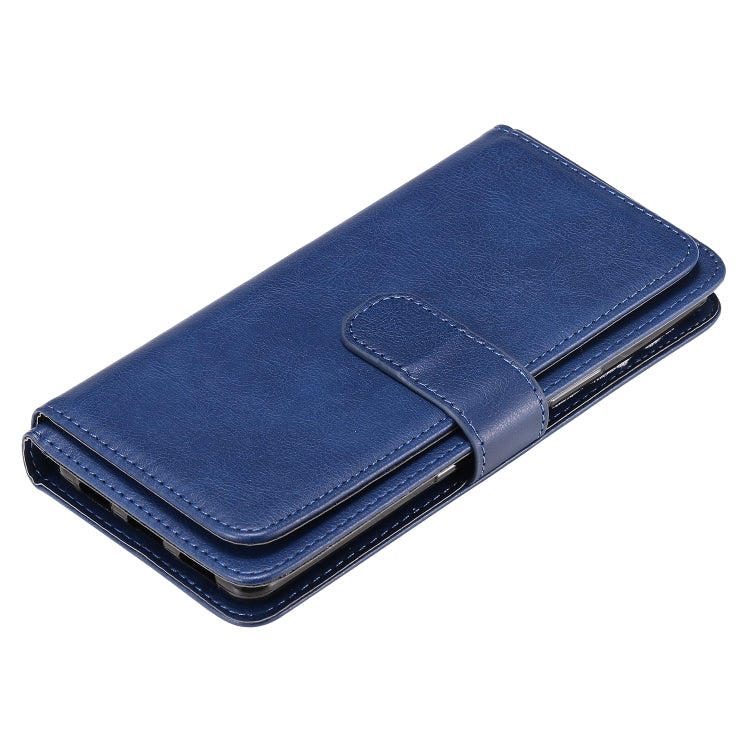 For Sony Xperia L4 Multifunctional Magnetic Copper Buckle Horizontal Flip Solid Color Leather Case with 10 Card Slots & Wallet & Holder & Photo Frame