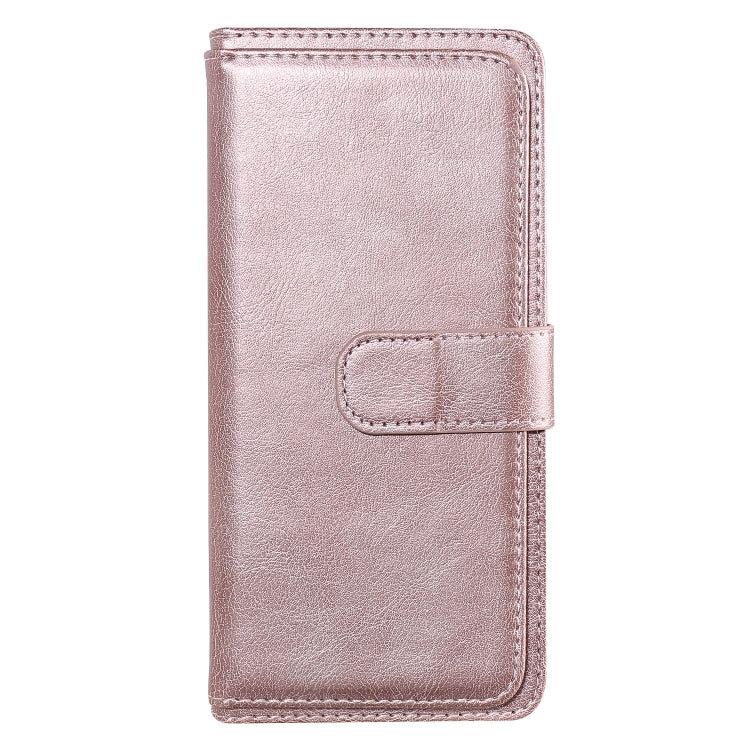 For Sony Xperia L4 Multifunctional Magnetic Copper Buckle Horizontal Flip Solid Color Leather Case with 10 Card Slots & Wallet & Holder & Photo Frame