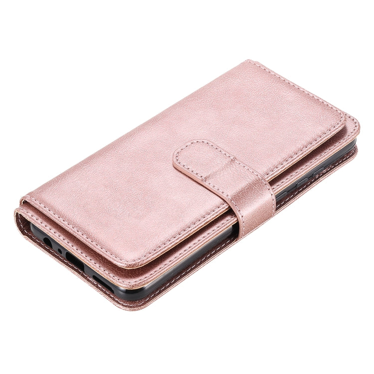 For Sony Xperia L4 Multifunctional Magnetic Copper Buckle Horizontal Flip Solid Color Leather Case with 10 Card Slots & Wallet & Holder & Photo Frame