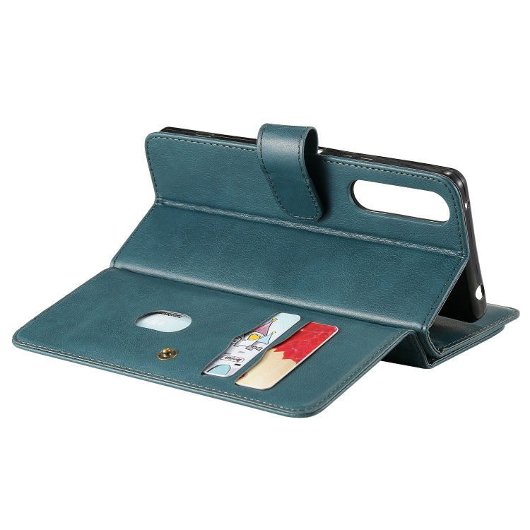 For Sony Xpeira 1 II Multifunctional Magnetic Copper Buckle Horizontal Flip Solid Color Leather Case with 10 Card Slots & Wallet & Holder & Photo Frame