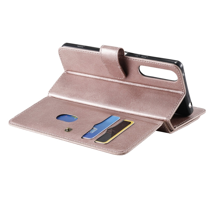 For Sony Xpeira 1 II Multifunctional Magnetic Copper Buckle Horizontal Flip Solid Color Leather Case with 10 Card Slots & Wallet & Holder & Photo Frame