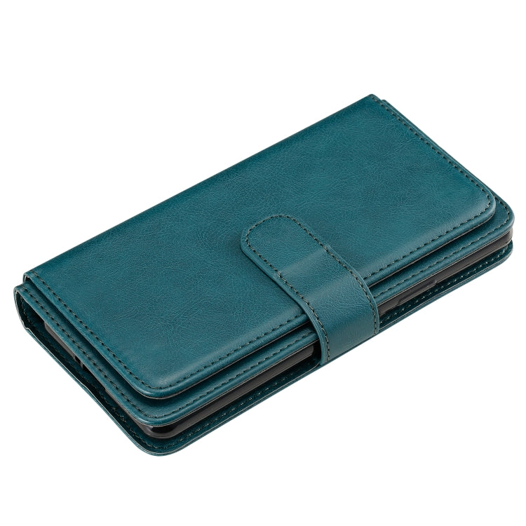 For Sony Xpeira 10 II Multifunctional Magnetic Copper Buckle Horizontal Flip Solid Color Leather Case with 10 Card Slots & Wallet & Holder & Photo Frame