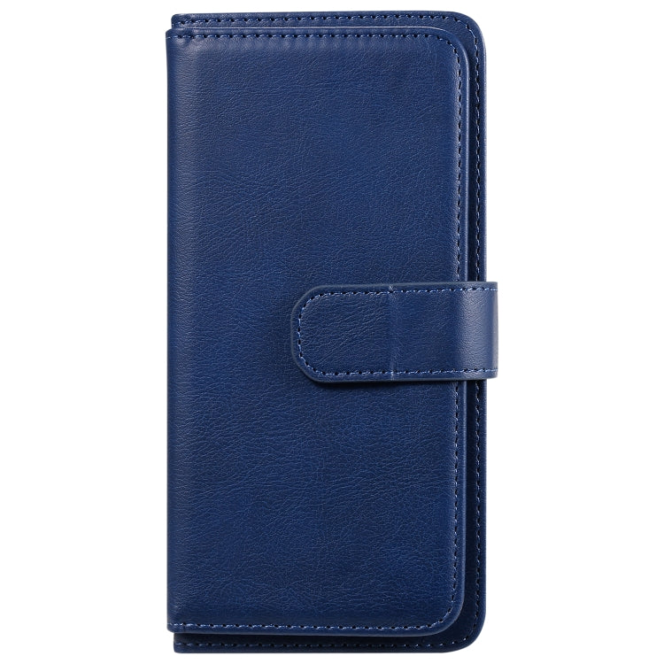 For Sony Xpeira 10 II Multifunctional Magnetic Copper Buckle Horizontal Flip Solid Color Leather Case with 10 Card Slots & Wallet & Holder & Photo Frame