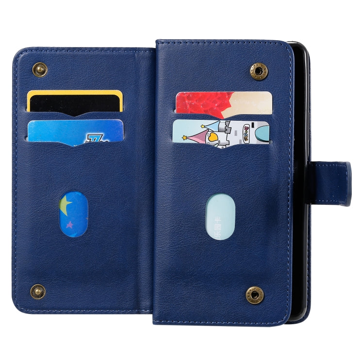 For Sony Xpeira 10 II Multifunctional Magnetic Copper Buckle Horizontal Flip Solid Color Leather Case with 10 Card Slots & Wallet & Holder & Photo Frame