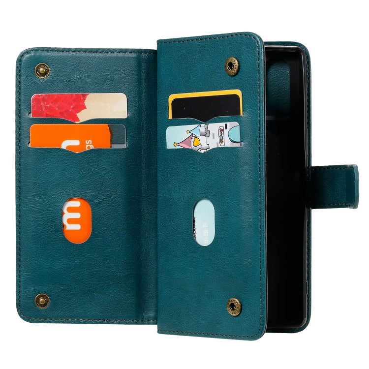 For Sony Xpeira 5 Multifunctional Magnetic Copper Buckle Horizontal Flip Solid Color Leather Case with 10 Card Slots & Wallet & Holder & Photo Frame