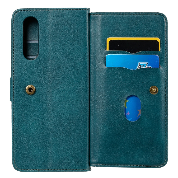 For Sony Xpeira 5 Multifunctional Magnetic Copper Buckle Horizontal Flip Solid Color Leather Case with 10 Card Slots & Wallet & Holder & Photo Frame