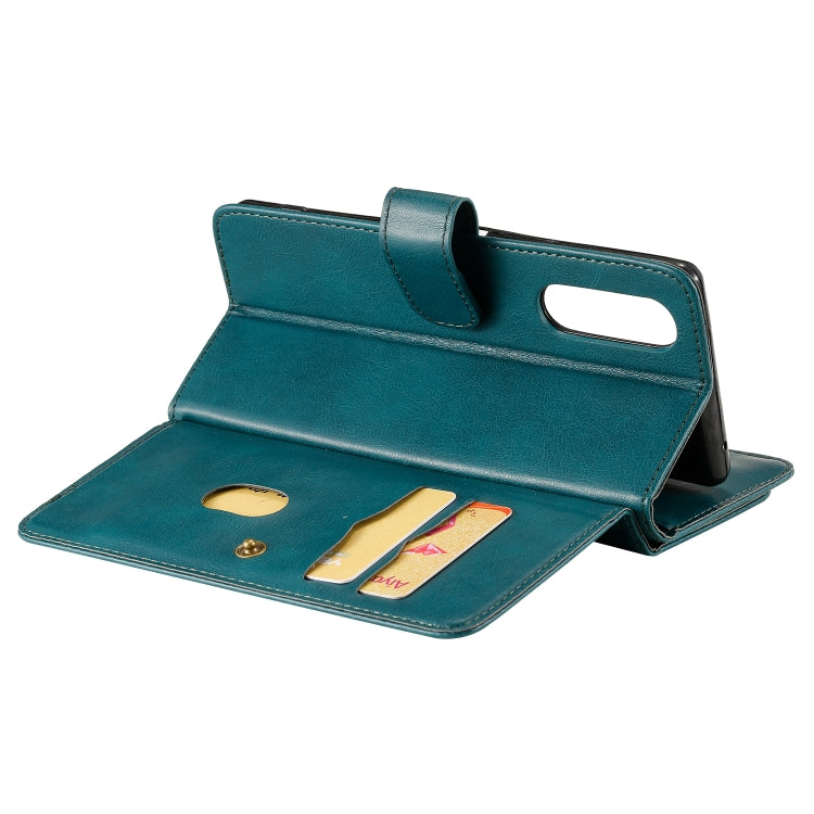 For Sony Xpeira 5 Multifunctional Magnetic Copper Buckle Horizontal Flip Solid Color Leather Case with 10 Card Slots & Wallet & Holder & Photo Frame