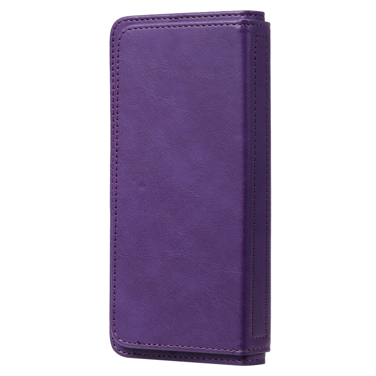 For Sony Xpeira 5 Multifunctional Magnetic Copper Buckle Horizontal Flip Solid Color Leather Case with 10 Card Slots & Wallet & Holder & Photo Frame