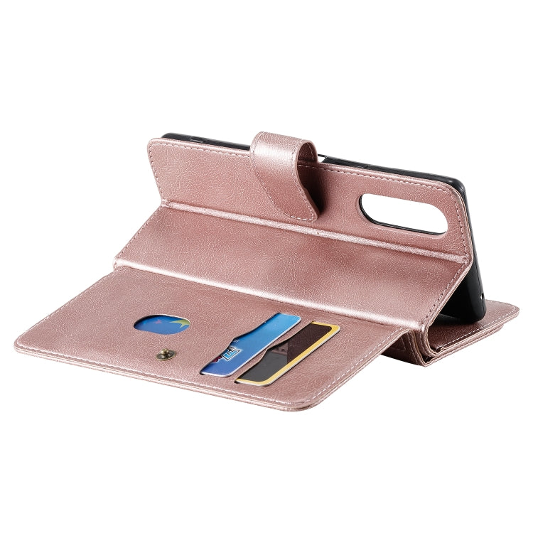 For Sony Xpeira 5 Multifunctional Magnetic Copper Buckle Horizontal Flip Solid Color Leather Case with 10 Card Slots & Wallet & Holder & Photo Frame