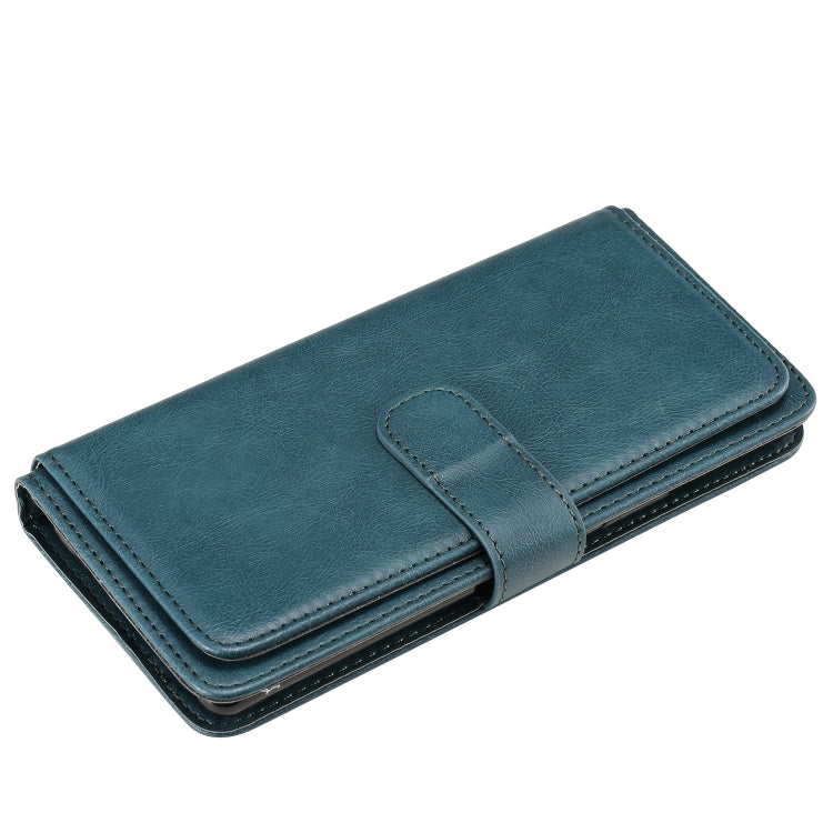 For Sony Xpeira 8 Multifunctional Magnetic Copper Buckle Horizontal Flip Solid Color Leather Case with 10 Card Slots & Wallet & Holder & Photo Frame