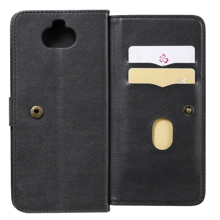 For Sony Xpeira 8 Multifunctional Magnetic Copper Buckle Horizontal Flip Solid Color Leather Case with 10 Card Slots & Wallet & Holder & Photo Frame