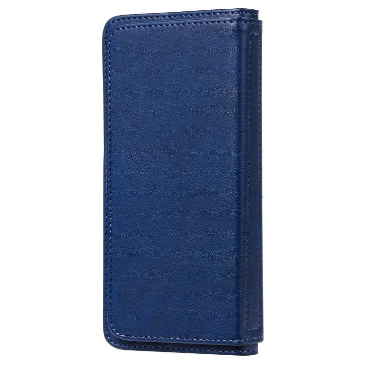 For Sony Xpeira 8 Multifunctional Magnetic Copper Buckle Horizontal Flip Solid Color Leather Case with 10 Card Slots & Wallet & Holder & Photo Frame